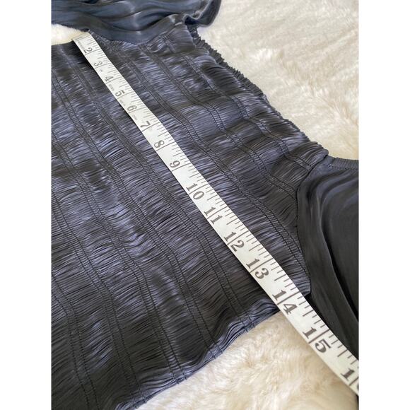 Witchy‎ Whimsigoth Gauze Stretch Little Black Dress Satiny Bell Sleeves Sz M - Picture 4 of 9